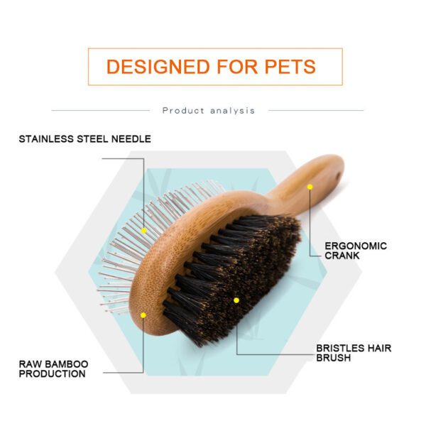 Double-Sided Dog Grooming Brush – Effective Shedding & Detangling