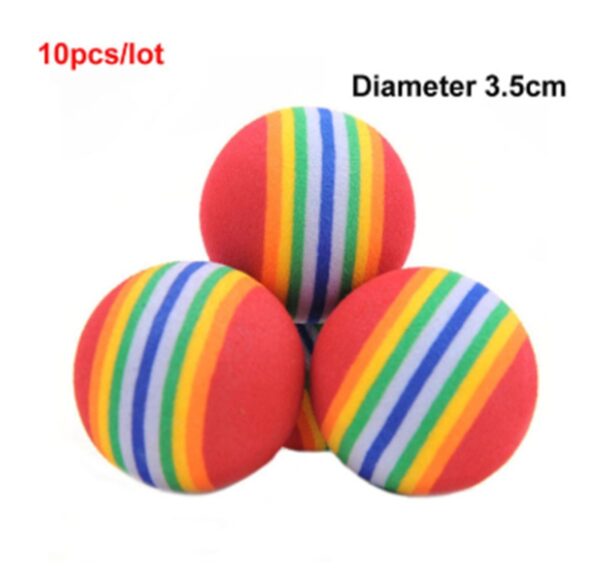 Dog Rainbow Rubber Ball – Soft Chew Toy for Fun Play & Training - Image 3