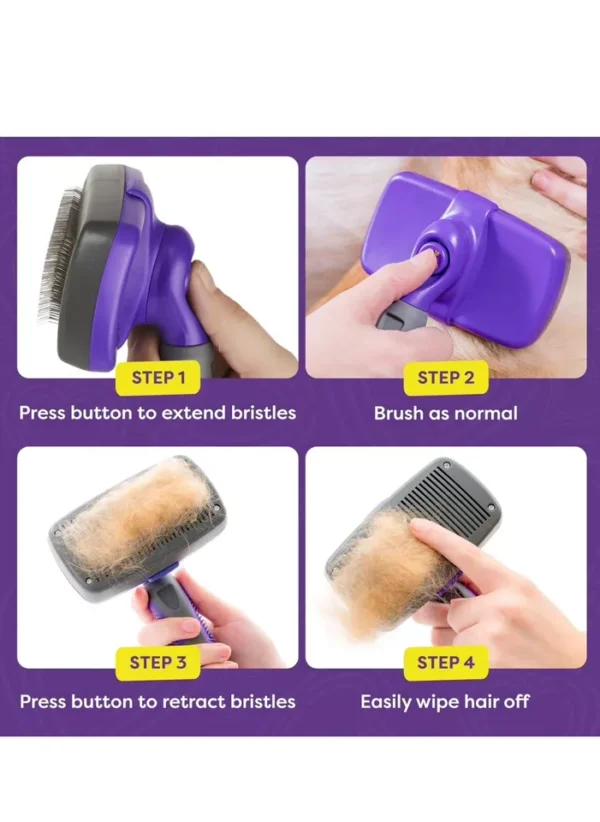 Self-Cleaning slicker brush for dogs and cats - Image 7