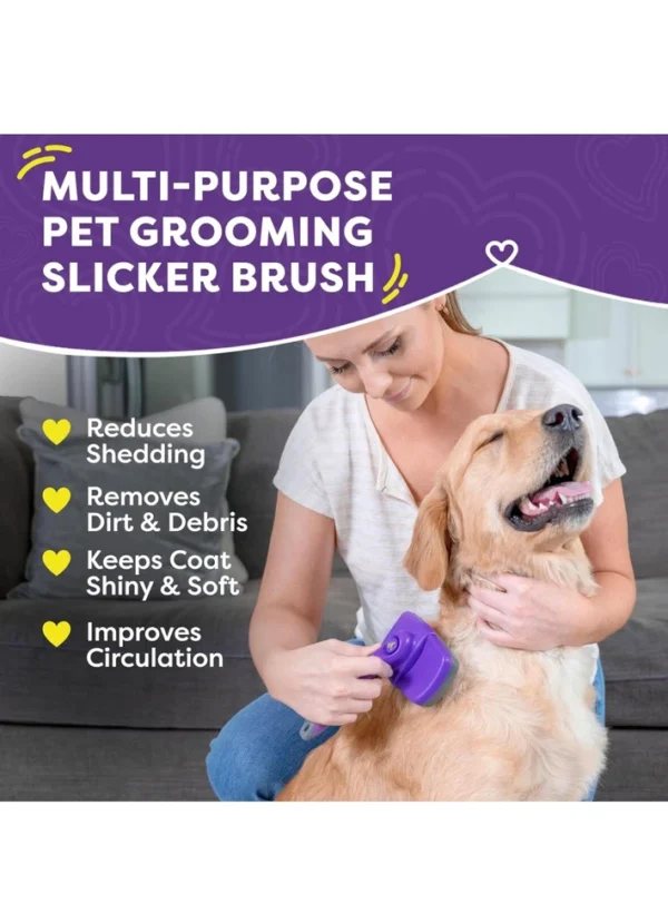 Self-Cleaning slicker brush for dogs and cats - Image 9