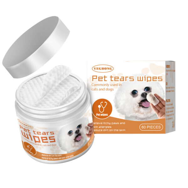 Canine Eye Wipes – Gentle Tear Stain Remover for Dogs & Cats with Aloe & Chamomile