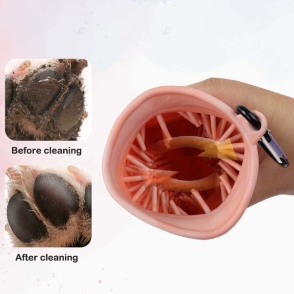 2-in-1 Dog Paw Cleaner Cup – Portable Pet Paw Washer & Grooming Brush - Image 3