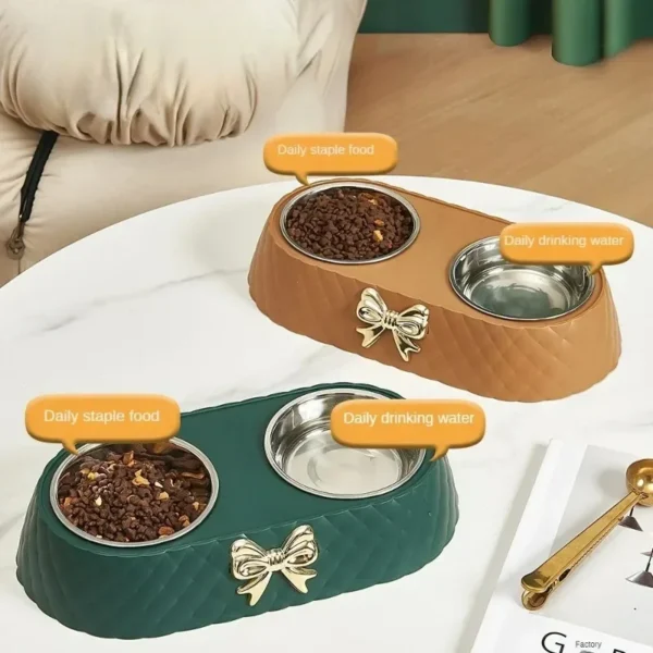 Wooden Dog Food and Water Bowls Set - Image 5