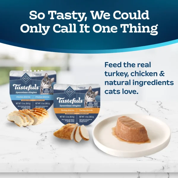 Blue Buffalo Tastefuls Spoonless Wet Cat Food Paté – Chicken & Turkey - Image 4