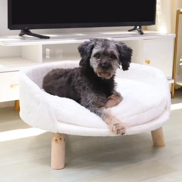 🐱 Couch for Cats – Soft Plush Sofa Bed with Cushion and Wooden Legs - Image 9