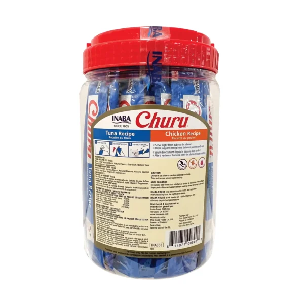 Best Cat Treats – Inaba Churu Creamy Tuna & Chicken, 50 Tubes - Image 2