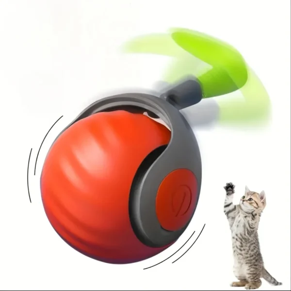 Interactive Cat Toy Ball with Feather – USB Rechargeable Smart Ball for Indoor Cats - Image 2