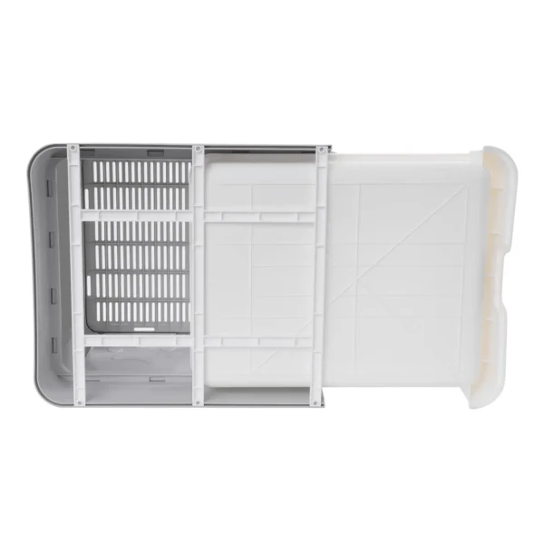 Foldable Top Entry Cat Litter Box with Drawer Base & Scoop - Image 6