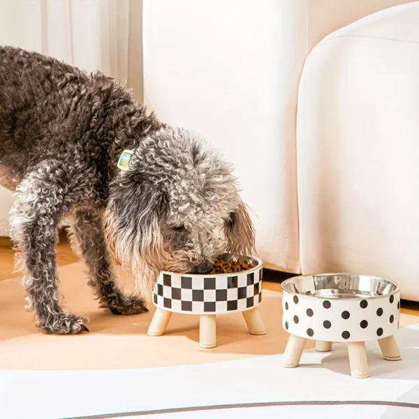 Elevated Stainless Steel Cat Bowl – Anti-Slip, Neck Protection Feeding Tray for Cats - Image 3