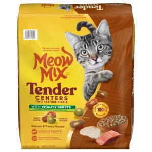 Meow Mix Tender Centers Soft Dry Cat Food – Salmon & Turkey Flavors
