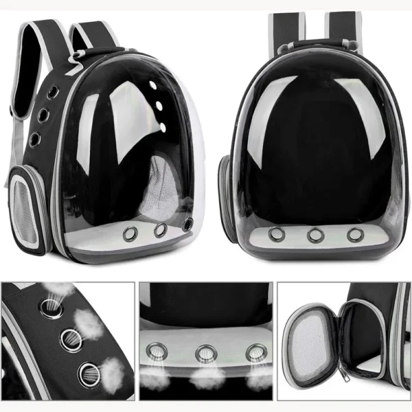 Cat Bubble Backpack – Transparent Capsule Pet Carrier for Travel - Image 3