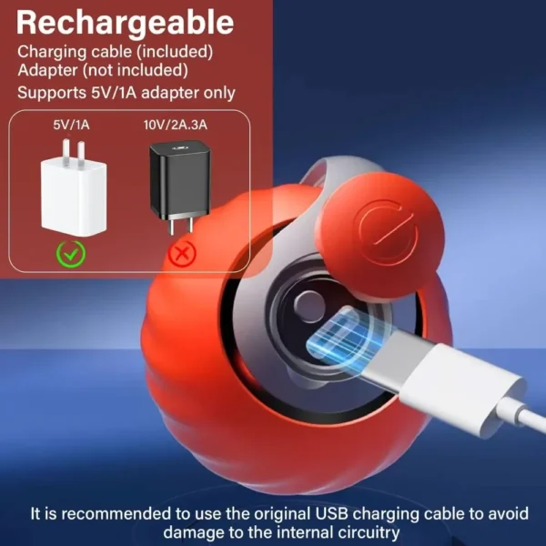 Interactive Cat Toy Ball with Feather – USB Rechargeable Smart Ball for Indoor Cats - Image 10