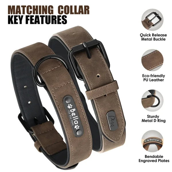 Personalized Dog Collar Leash Set – Built for Comfort & Safety! - Image 2