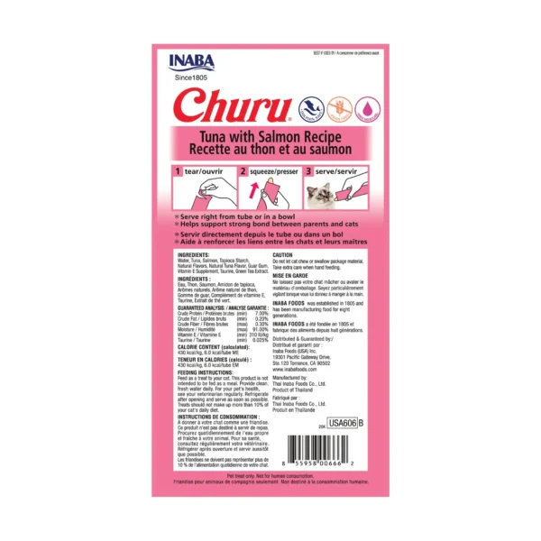 Best Cat Treats – Inaba Churu Tuna with Salmon, 24 Tubes - Image 2