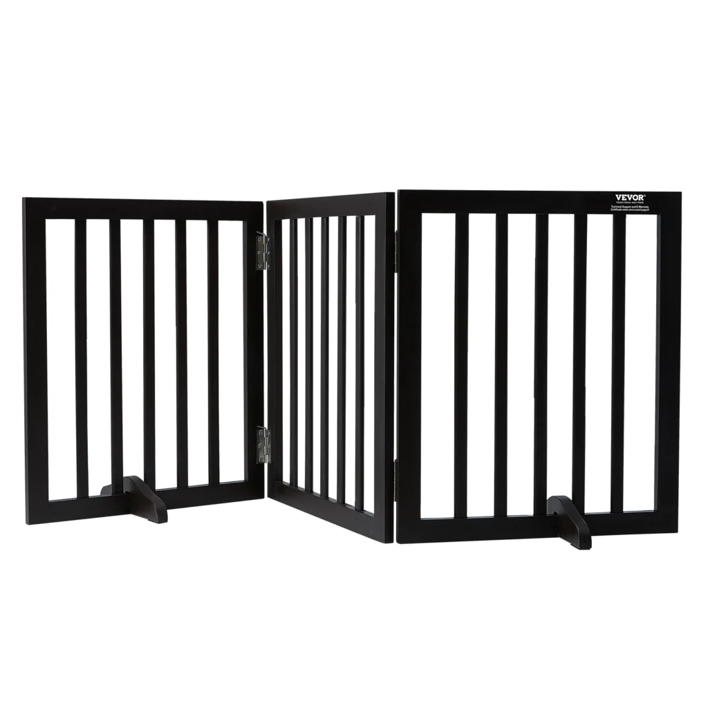 VEVOR Freestanding Pet Gate – 3-Panel Foldable Barrier for Dogs