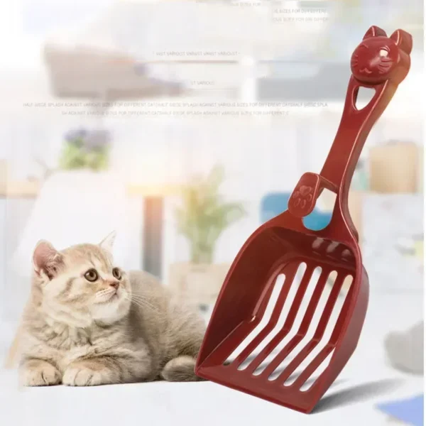 Durable Plastic Cat Litter Scoop – Easy Clean Poop Shovel for Cats & Small Pets - Image 2