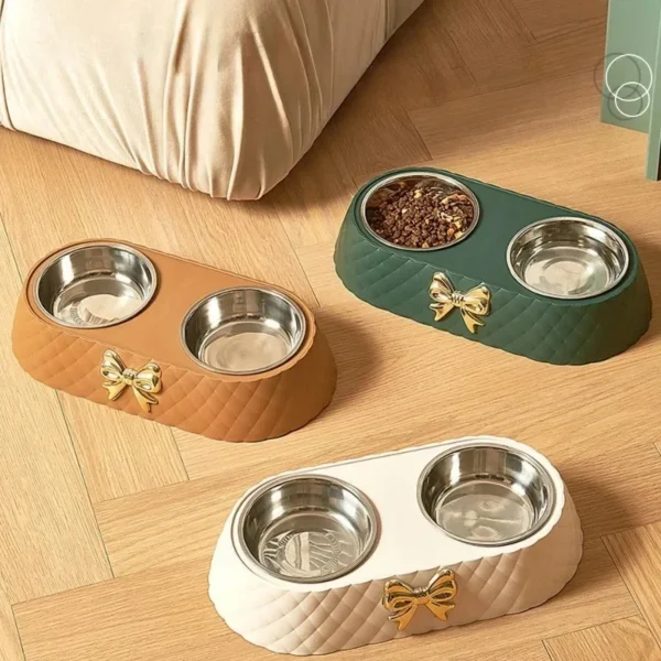 Wooden Dog Food and Water Bowls Set - Image 4