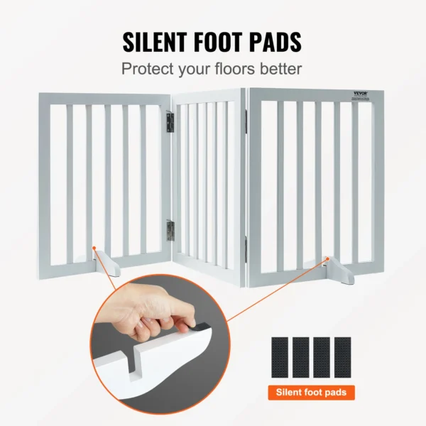 VEVOR Freestanding Pet Gate – 3-Panel Foldable Barrier for Dogs - Image 5