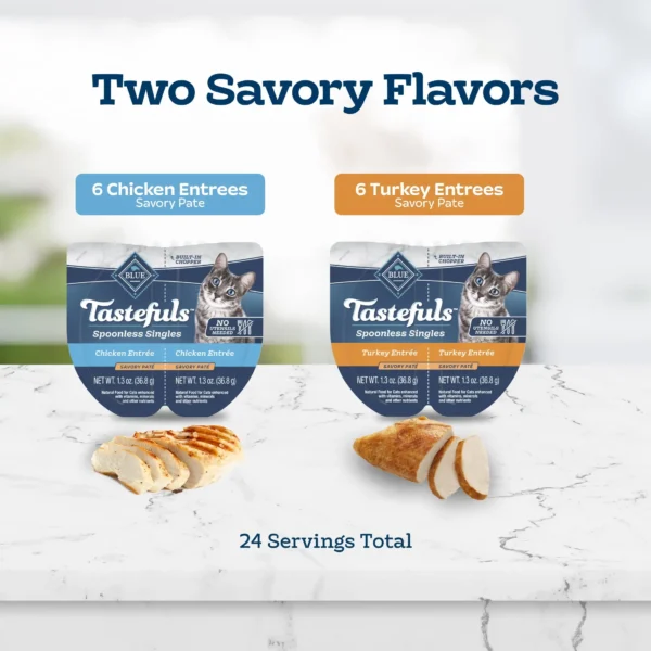 Blue Buffalo Tastefuls Spoonless Wet Cat Food Paté – Chicken & Turkey - Image 5