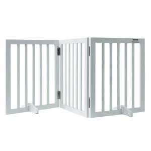 VEVOR Freestanding Pet Gate – 3-Panel Foldable Barrier for Dogs