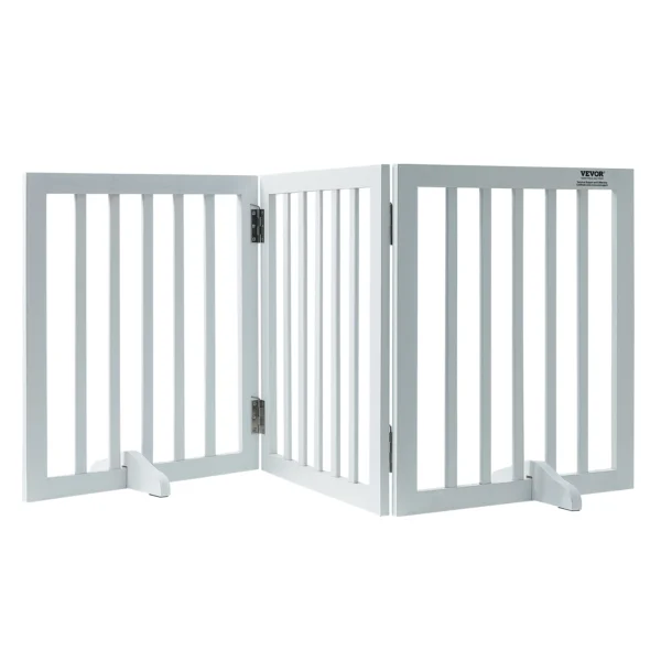 VEVOR Freestanding Pet Gate – 3-Panel Foldable Barrier for Dogs