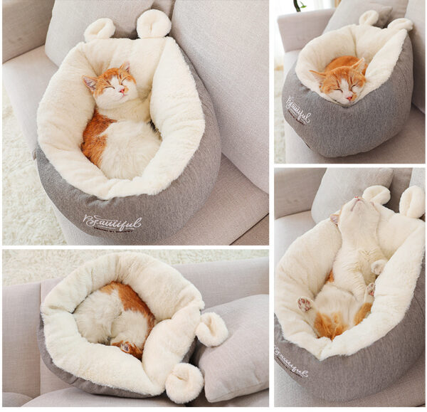 Heated Cat Bed – Soft Warming Sleeping Bag Cushion for Cats & Small Dogs - Image 5