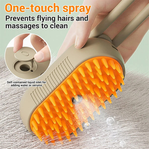 3-in-1 Pet Steam Brush for Cats & Dogs - Image 3