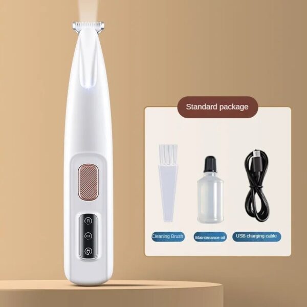 Dog Fur Trimmer with LED Light – Waterproof, Rechargeable & Silent Grooming Tool - Image 4