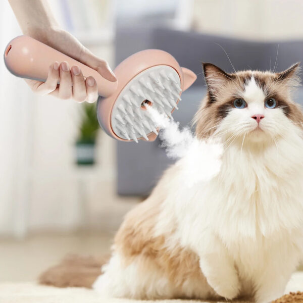 Mist‑Infused Rechargeable Cat Grooming Brush – Best Brush for Cats - Image 4