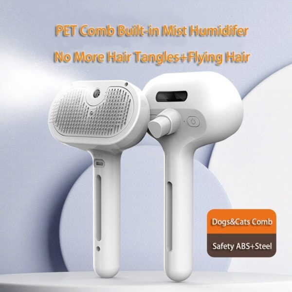 Self Cleaning Dog Brush – Mist-Enabled Dematting Grooming Comb - Image 9
