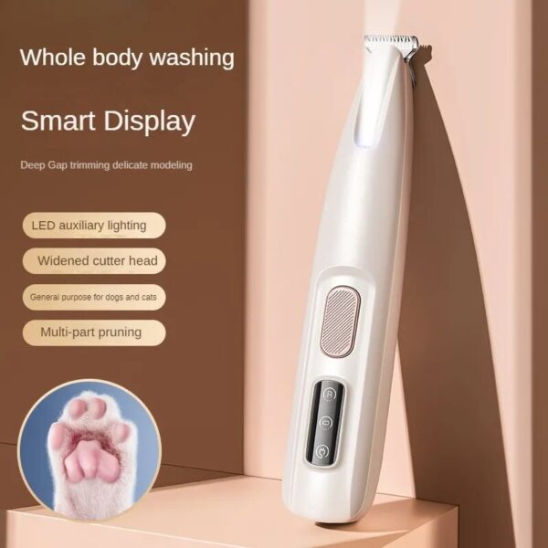 Dog Fur Trimmer with LED Light – Waterproof, Rechargeable & Silent Grooming Tool - Image 5