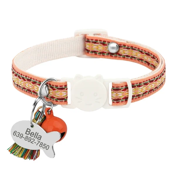 Breakaway Cat Collars – Personalized Safety Collar with ID Tag & Bell