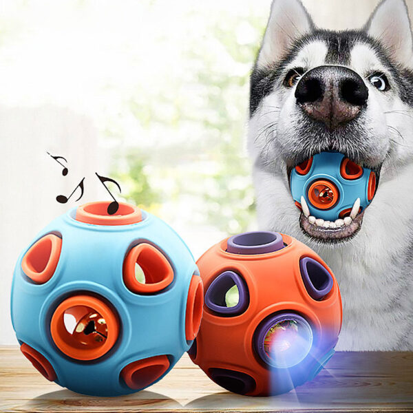 Luminous Dog Ball Toy – Sounding Rubber Chew Toy for Dogs - Image 2