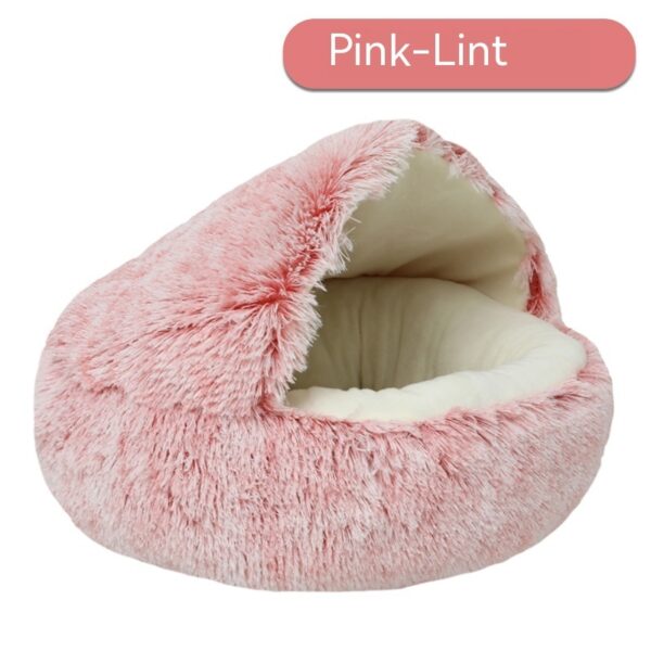 Cat Cave Bed – Faux Fur Cozy Covered Nest for Cats & Small Pets - Image 5