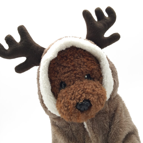 Elk Christmas Dog Outfit – Soft Coral Fleece Holiday Gift for Pets - Image 3