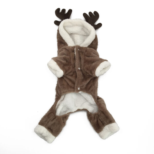 Elk Christmas Dog Outfit – Soft Coral Fleece Holiday Gift for Pets - Image 4