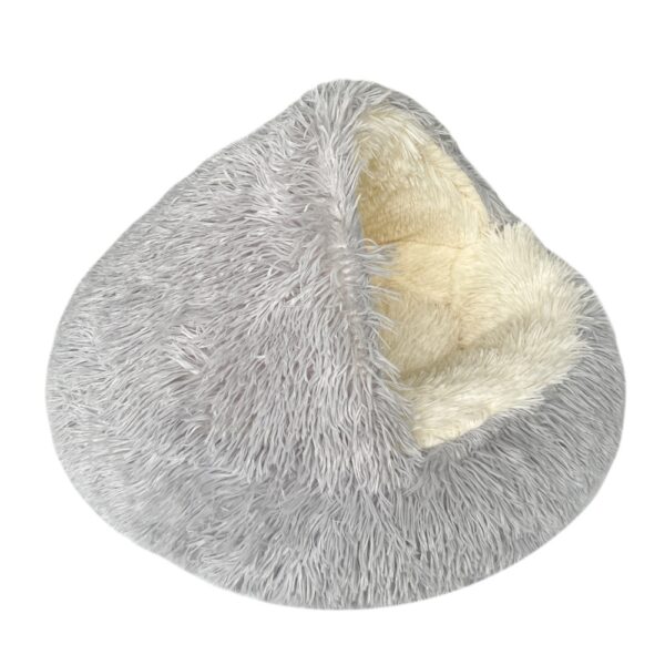 Cat Cave Bed – Faux Fur Cozy Covered Nest for Cats & Small Pets