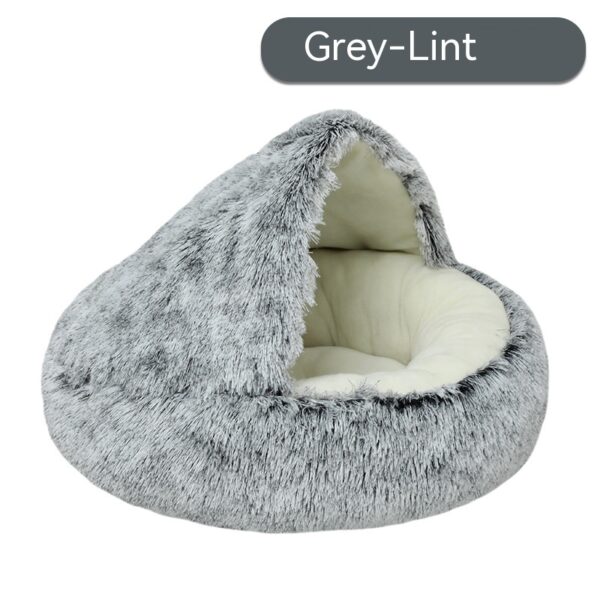 Cat Cave Bed – Faux Fur Cozy Covered Nest for Cats & Small Pets - Image 6