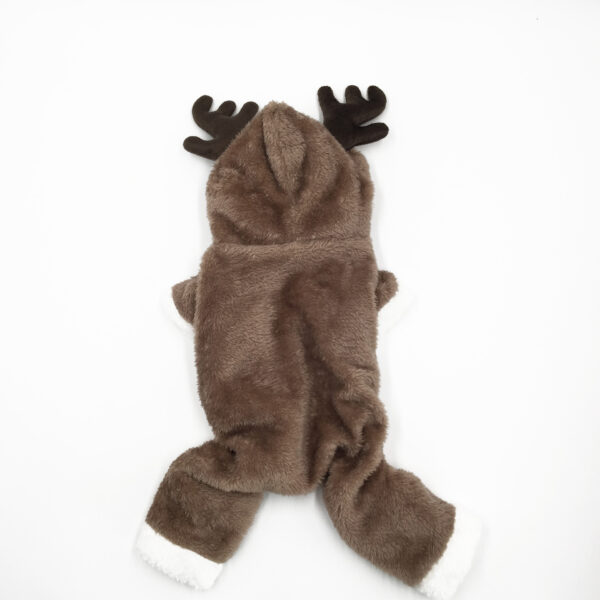 Elk Christmas Dog Outfit – Soft Coral Fleece Holiday Gift for Pets - Image 5