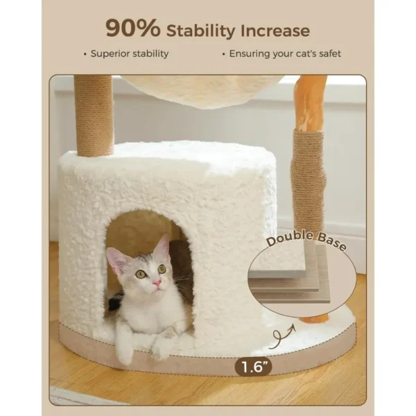 Luxury Cat Furniture – Modern Solid Wood Cat Tree Tower - Image 3