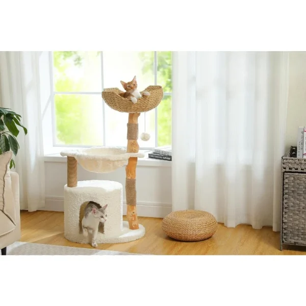 Luxury Cat Furniture – Modern Solid Wood Cat Tree Tower - Image 2