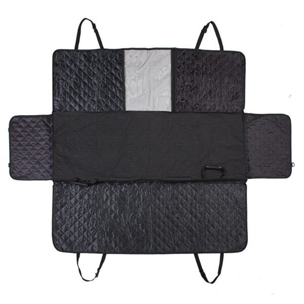 Grey Mesh Quilted Waterproof Pet Car Seat Mat – All-Season - Image 2