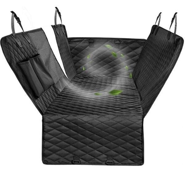 Grey Mesh Quilted Waterproof Pet Car Seat Mat – All-Season - Image 5