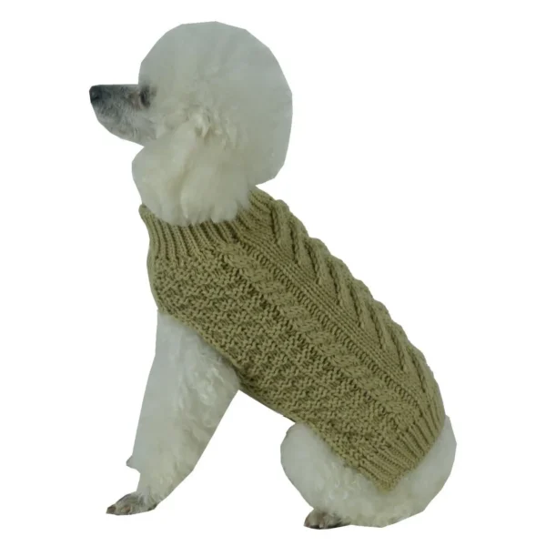 DB Designer Dog Sweater – Swivel-Swirl Heavy Cable Knit - Image 3