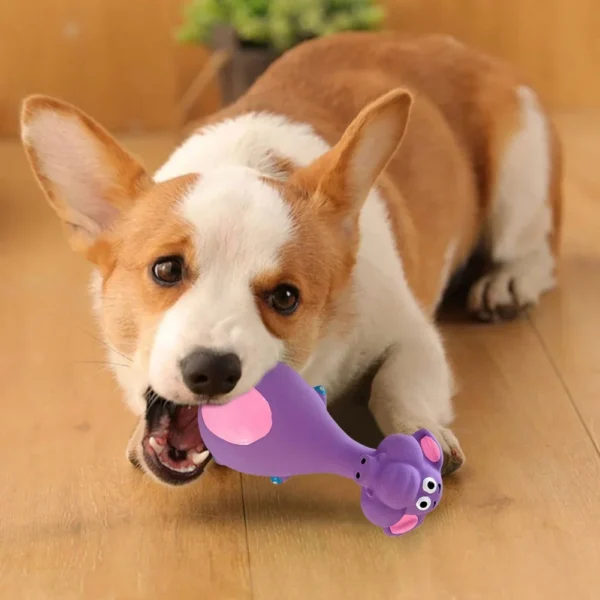 🐾 4pcs Cute Latex Dog Chew Toys – Squeaky Interactive Set - Image 4