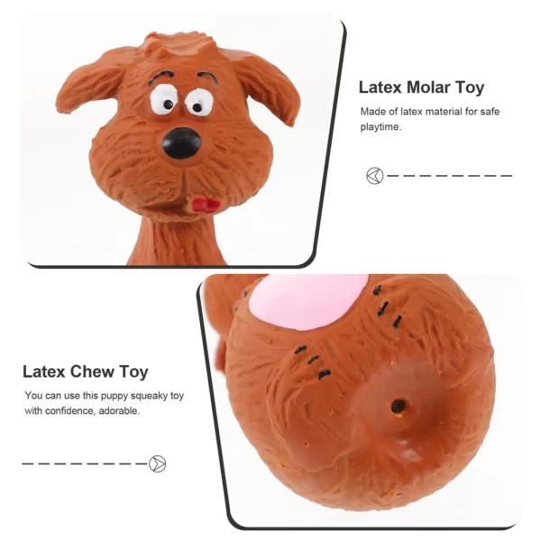 🐾 4pcs Cute Latex Dog Chew Toys – Squeaky Interactive Set - Image 2