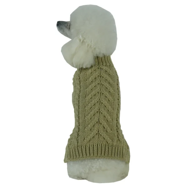 DB Designer Dog Sweater – Swivel-Swirl Heavy Cable Knit - Image 2
