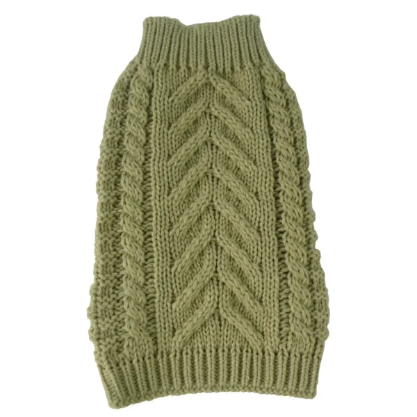 DB Designer Dog Sweater – Swivel-Swirl Heavy Cable Knit