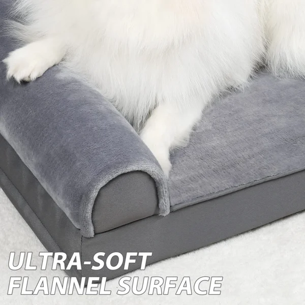 Orthopedic L-Shaped Waterproof Dog Sofa Bed - Image 3