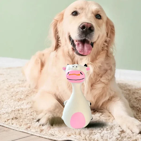 🐾 4pcs Cute Latex Dog Chew Toys – Squeaky Interactive Set - Image 5